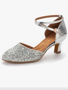 RoseMoli 1920s Shoes for Women Salsa Ballroom Dance Shoes for Woman Low Heel 7.5